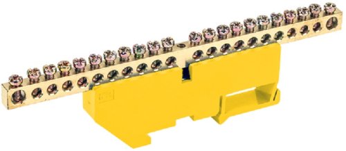 Шина неизолированная IEK PE "земля" ШНИ-6х9-24-Д-Ж 24 группы желтый фото Шина неизолированная IEK PE "земля" ШНИ-6х9-24-Д-Ж 24 группы желтый картинка